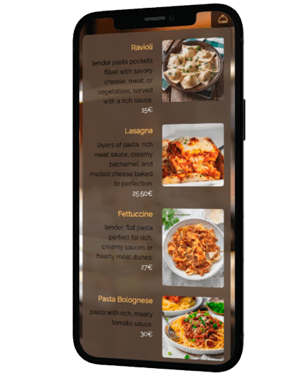online menu by qr example