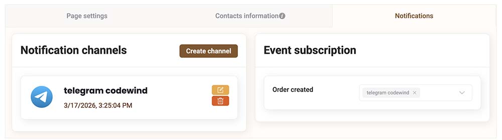 Restsify: setup notification