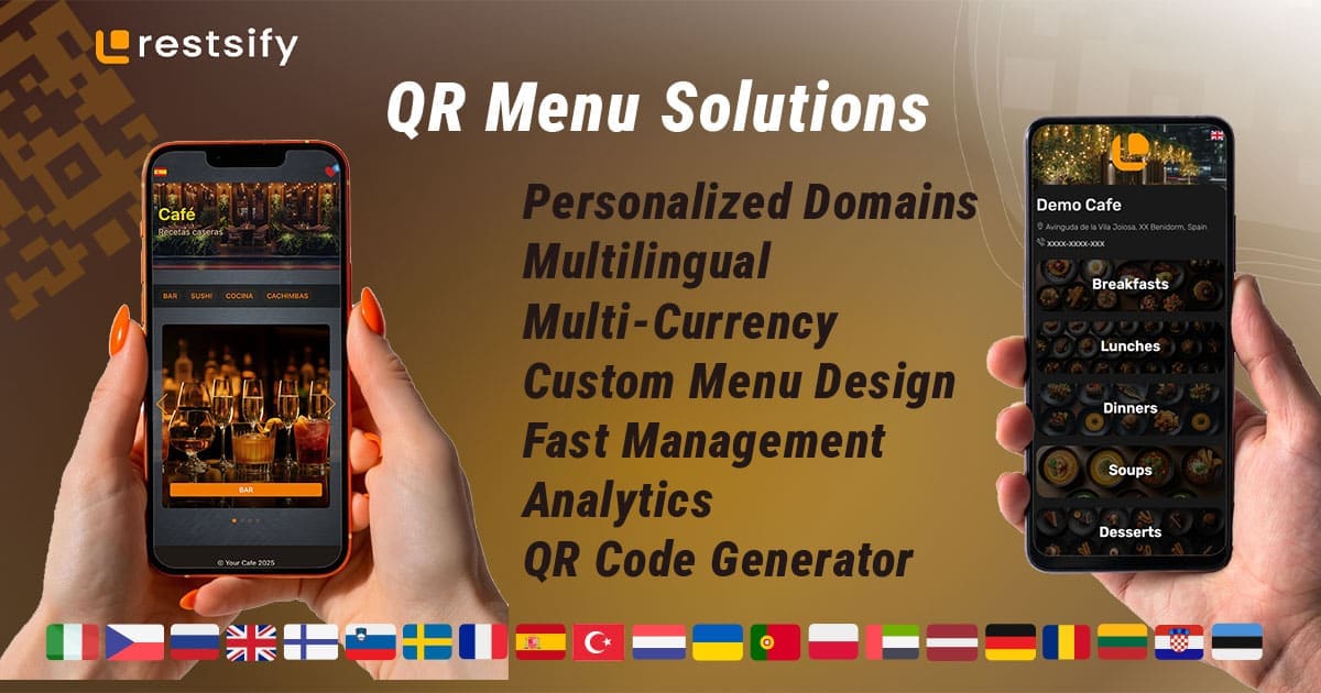 Multilingual Digital Menu QR Menu for Restaurants – Digital, Multilingual | Restsify