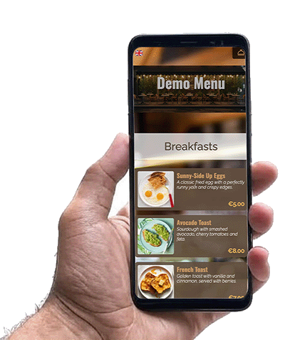 Template for online menu: Antique Style