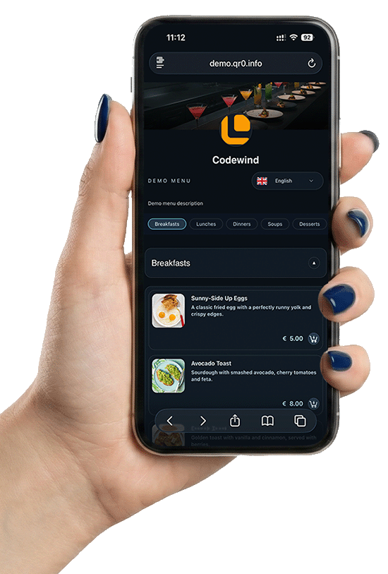 Template for online menu: Codewind