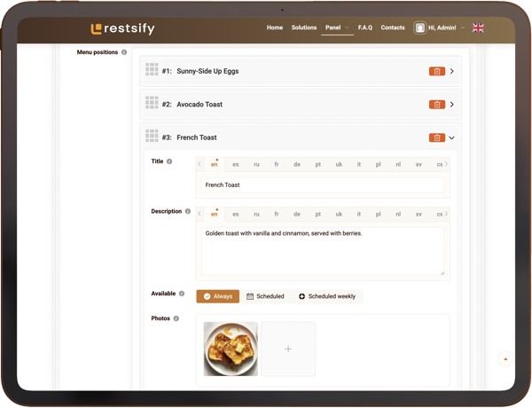 Saas QR admin panel preview 6
