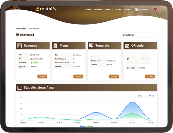 Saas QR admin panel preview 12