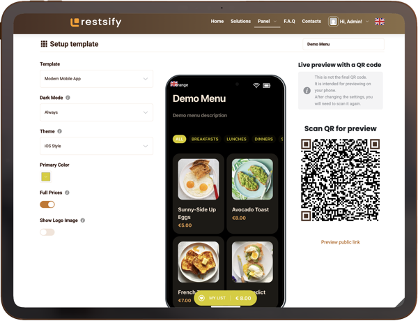 Saas QR admin panel preview 8