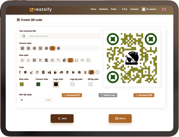 Saas QR admin panel preview 11