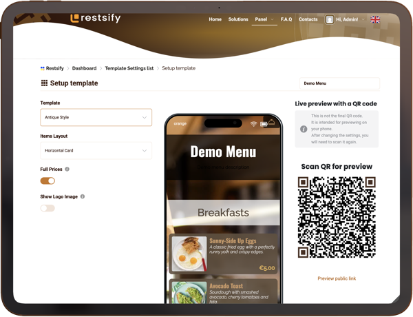 Saas QR admin panel preview 4