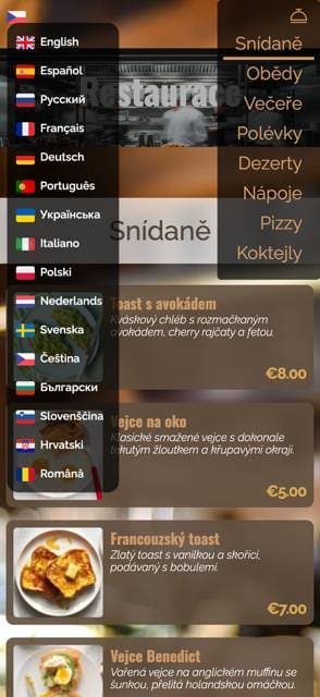 Saas QR menu template preview 7