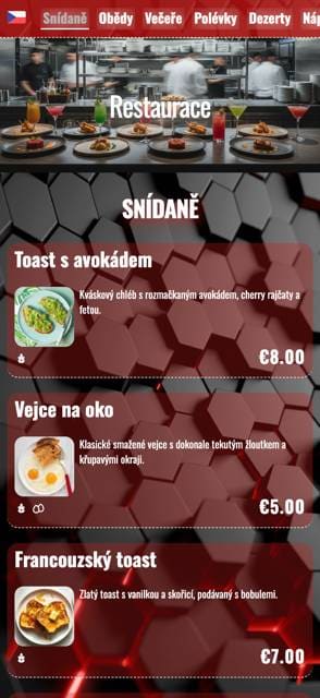 Saas QR menu template preview 15