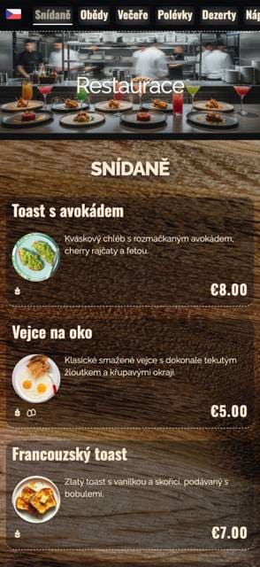 Saas QR menu template preview 8