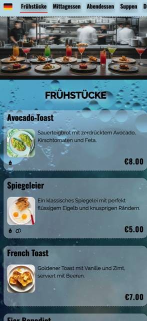 Saas QR menu template preview 14