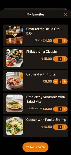 Saas QR menu template preview 17