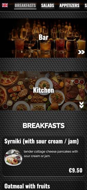 Saas QR menu template preview 32
