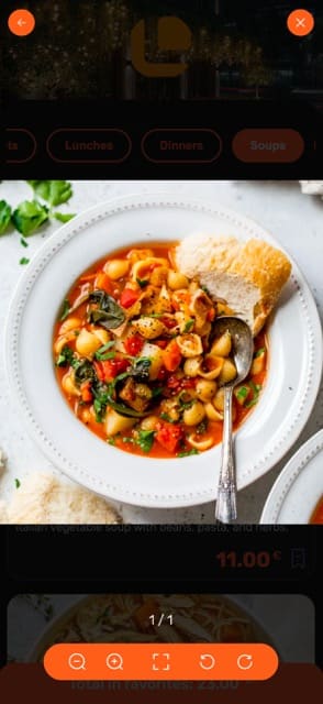 Saas QR menu template preview 15