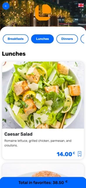 Saas QR menu template preview 30