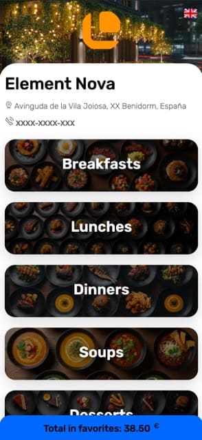 Saas QR menu template preview 35