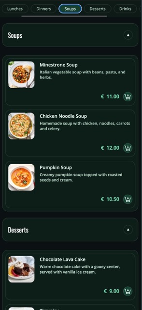 Saas QR menu template preview 41