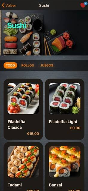 Modern App menu template preview 2