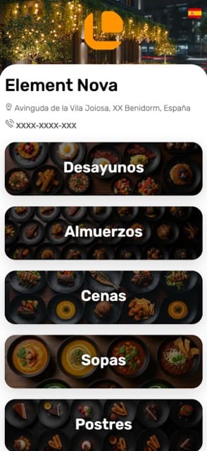 Element nova menu template preview 4