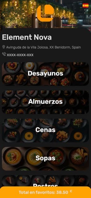 Element nova menu template preview 3