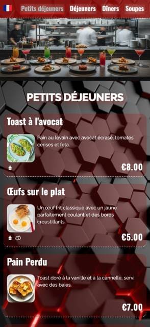 Saas QR menu template preview 17