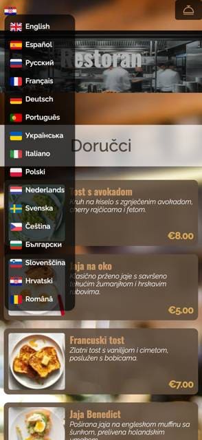 Saas QR menu template preview 5