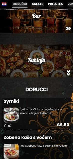 Saas QR menu template preview 18