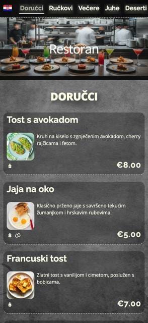 Saas QR menu template preview 19