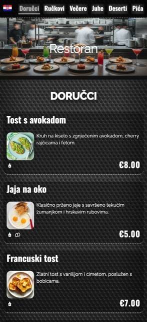 Saas QR menu template preview 21