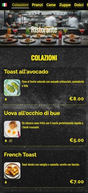 Saas QR menu template preview 13