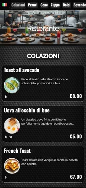 Saas QR menu template preview 10