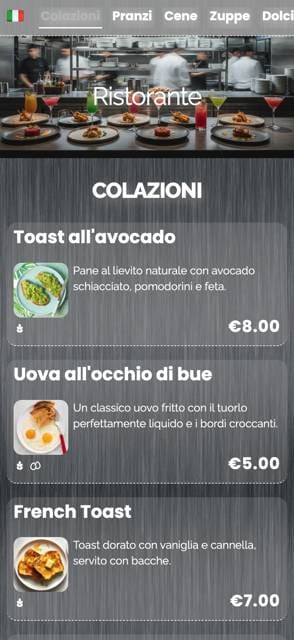 Saas QR menu template preview 11