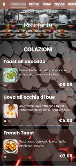 Saas QR menu template preview 7