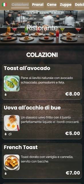 Saas QR menu template preview 16