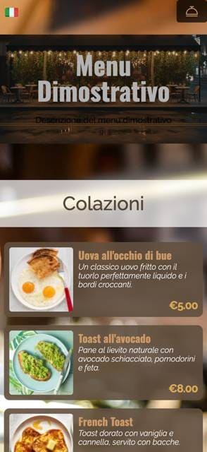Saas QR menu template preview 8