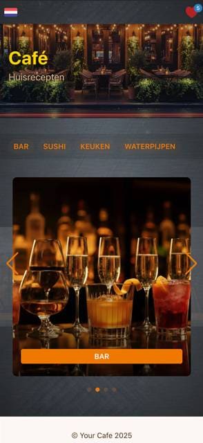 Saas QR menu template preview 2