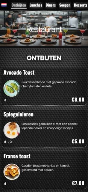 Flexible menu Design template preview 3