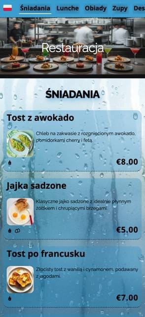 Saas QR menu template preview 3