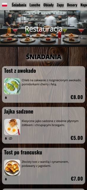 Saas QR menu template preview 8