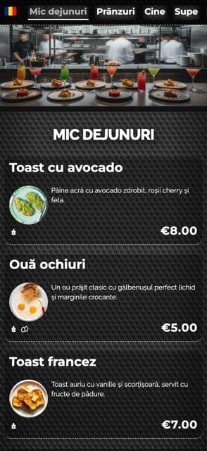 Saas QR menu template preview 14