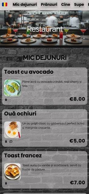 Saas QR menu template preview 5