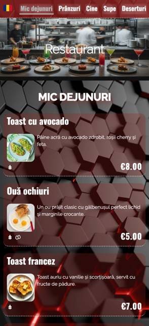 Saas QR menu template preview 11