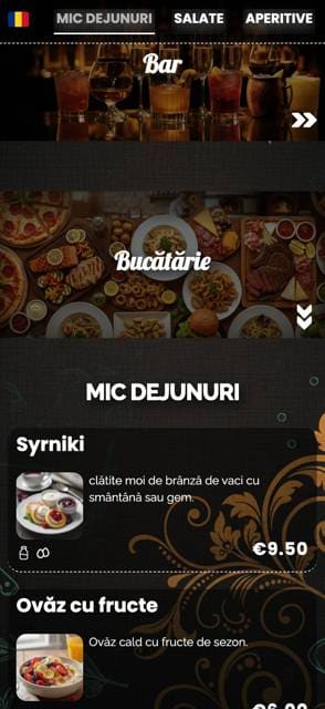 Saas QR menu template preview 4