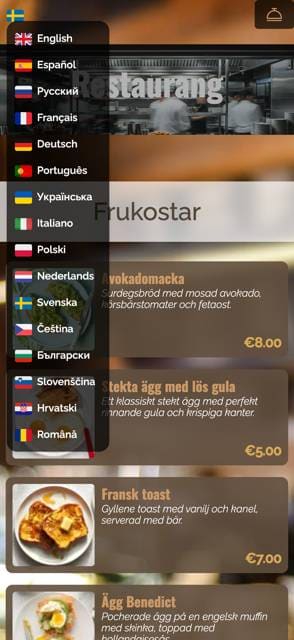 Saas QR menu template preview 14