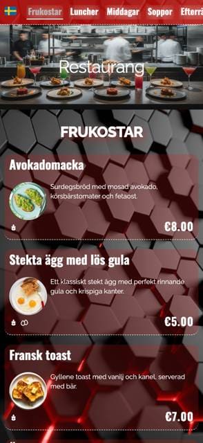 Saas QR menu template preview 9