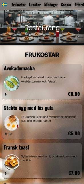 Saas QR menu template preview 8