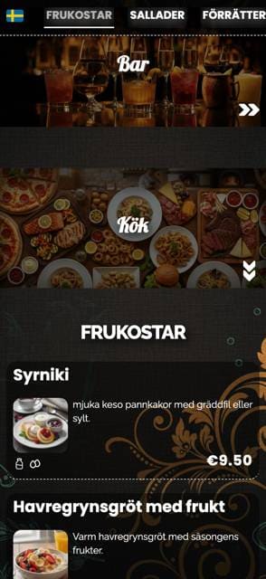 Saas QR menu template preview 3