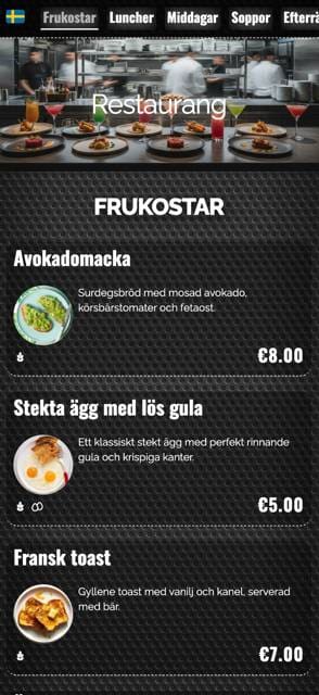 Saas QR menu template preview 17